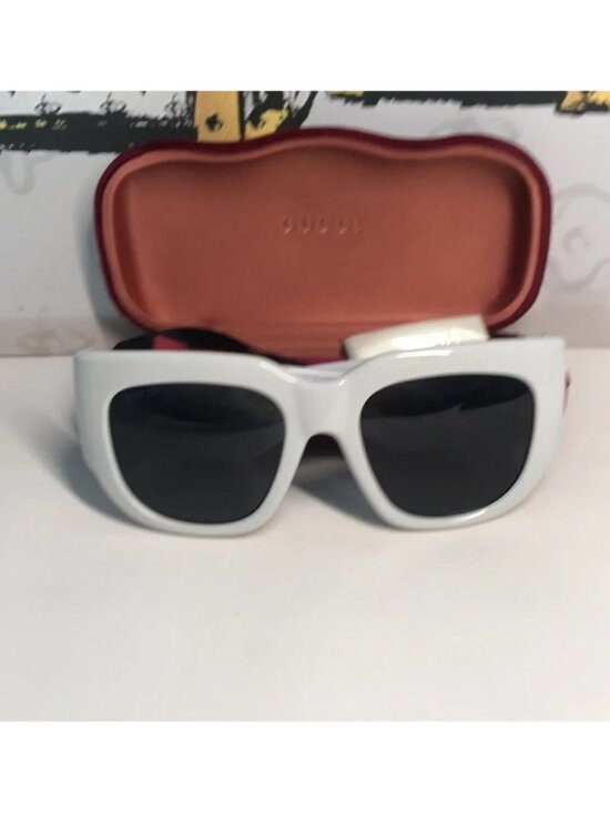 New Authentic  Gucci GG1545S 003 – Light Grey Oversized Square Sunglasses ✨ main image 11